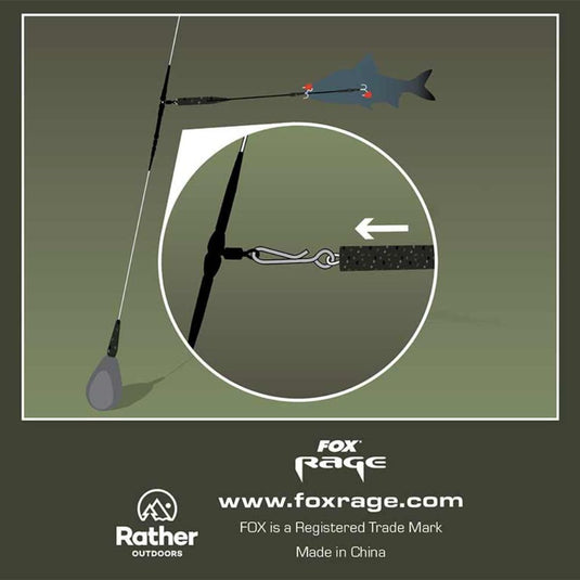 Fox Rage | Predator Kwik Change Paternoster Trace | Barbed | 30cm | 40Ib