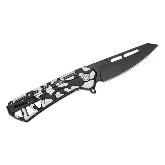 Buck | 811 Trace Ops |3.23" Black Reverse Tanto Blade | Skeletonized Black/White Camo