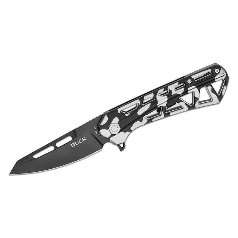 Load image into Gallery viewer, Buck | 811 Trace Ops |3.23&quot; Black Reverse Tanto Blade | Skeletonized Black/White Camo
