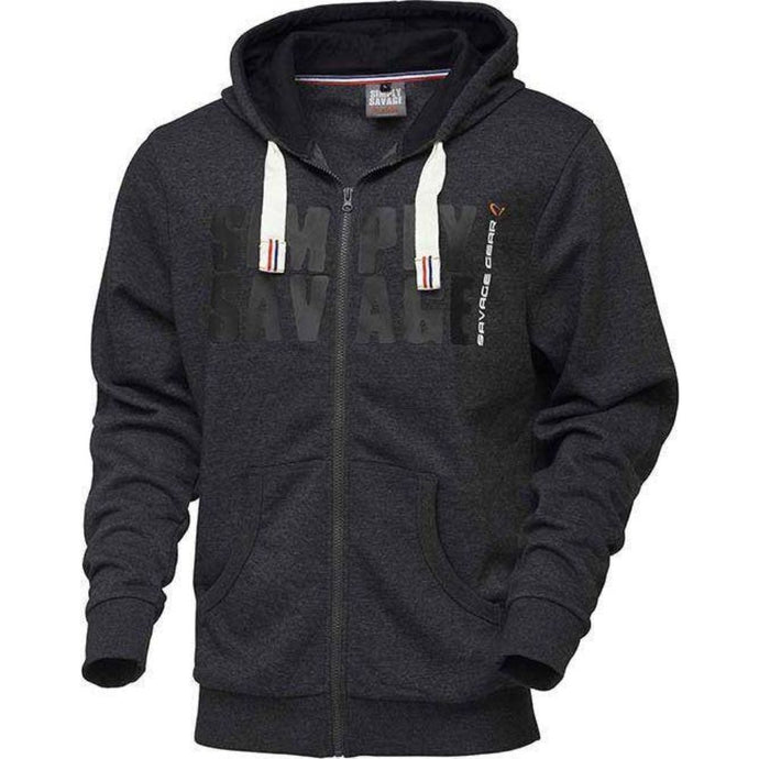 Savage Gear | Simply Savage Raw | Zip Hoodie | Dark Grey