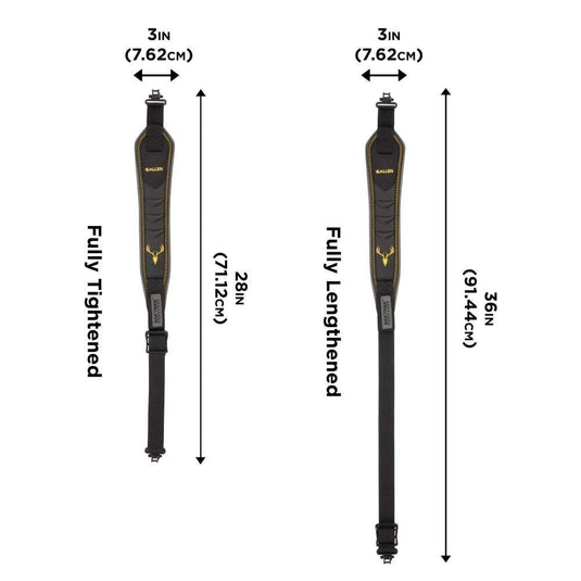 Allen | Boulder BakTrak 2-Point Rifle and Shotgun Sling | Black/Yellow - Gun Slings