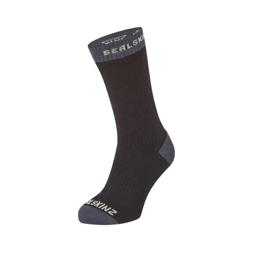 Sealskinz | Wiveton AQUASEALZ™ Waterproof Warm Weather Mid Length Sock | Black