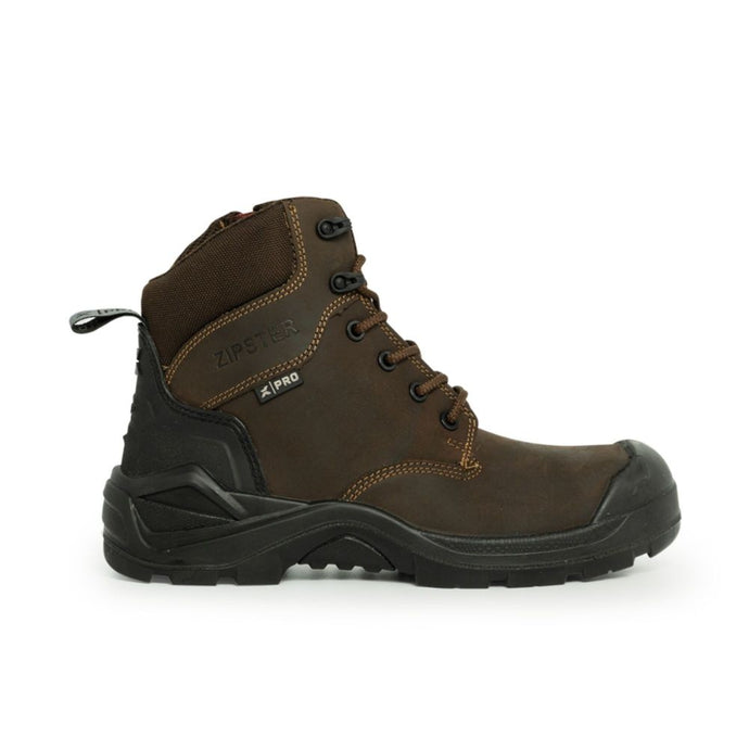 Xpert | Pro Zipster S3L Safety Zip-Side Boot | Brown