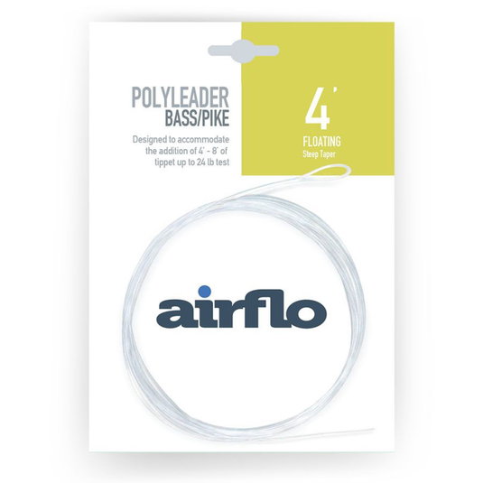 Airflo | Polyleader | Bass/Pike | 4' | Floating Steep Taper | - Leaders & Tippets