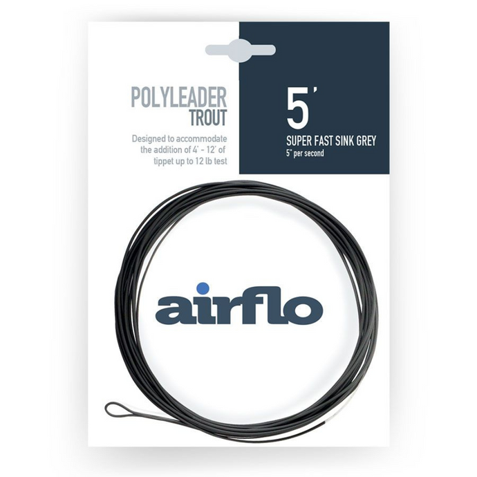 Airflo | Trout Polyleader | 5' Super Fast Sinking Grey