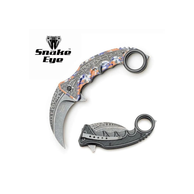 Load image into Gallery viewer, Snake Eye | Tactical Spring Assist Karambit Style Knife
