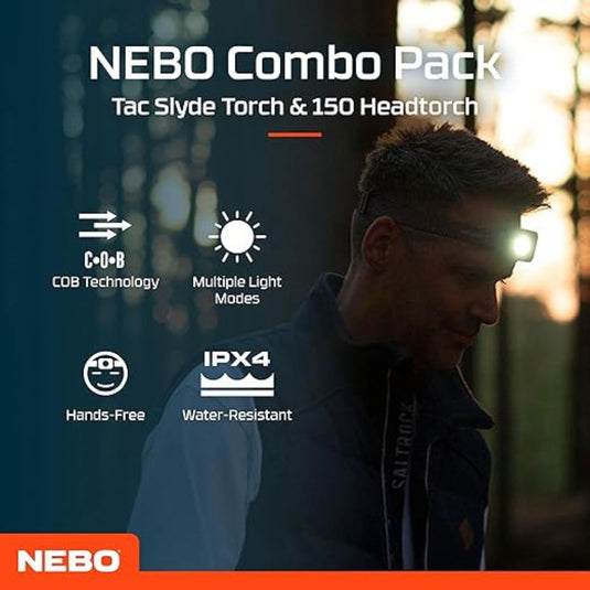 Nebo | Tac Slyde and 150 Headlamp Combo Pack