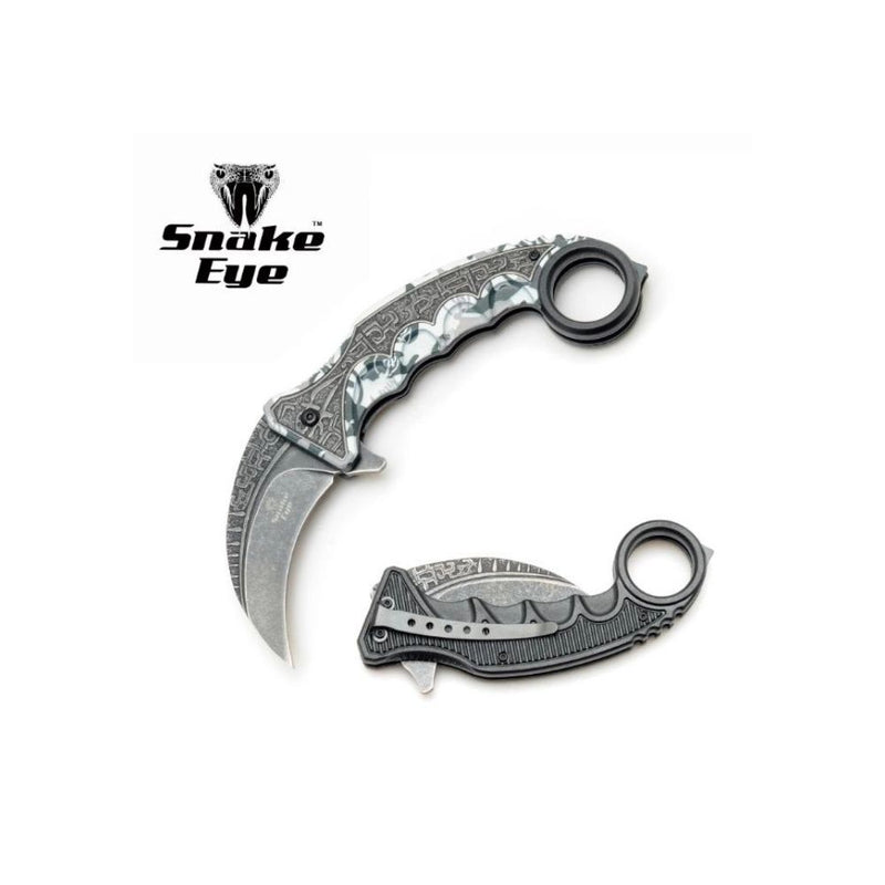 Load image into Gallery viewer, Snake Eye | Tactical Spring Assist Karambit Style Knife
