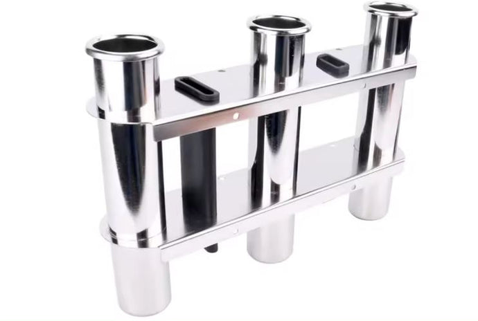 Stainless Steel 3-Tube Fishing Boat Rod Holder