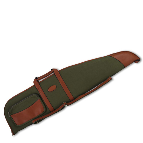 Wildhunter.ie - Maremmano | Canvas/Leather Rifle/Scope and Bipod Slip | Green/Brown -  Gun Slips 