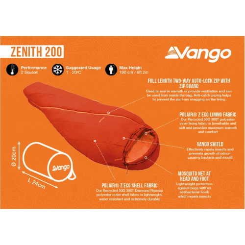 Wildhunter.ie - Vango | Zenith 200 Sleeping Bag -  Sleeping Bags 