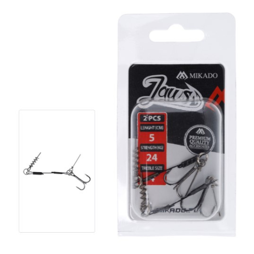 Wildhunter.ie - Mikado | Jaws Screw And Soft Lure Pin Stinger | 5cm x 24kg | 2pcs -  Predator Stingers 