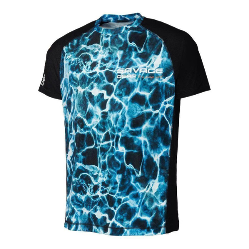 Wildhunter.ie - Savage Gear | Navy UV T-Shirt | Sea Blue -  Fishing Tshirts 