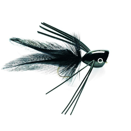 Wildhunter.ie - Fulling Mill | Popper Black -  Pike Flies 