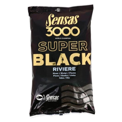 Wildhunter.ie - Sensas 3000 | Super Black River 1kg -  Coarse Fishing Groundbait 