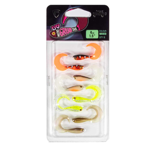 Wildhunter.ie - Fox Rage | Micro Grub Mixed Colour Lure Pack -  Jig & Dropshot Lures 