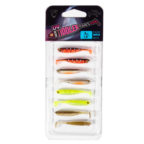 Wildhunter.ie - Fox Rage | Micro Tiddler Fast Mixed Colour Lure Pack -  Jig & Dropshot Lures 