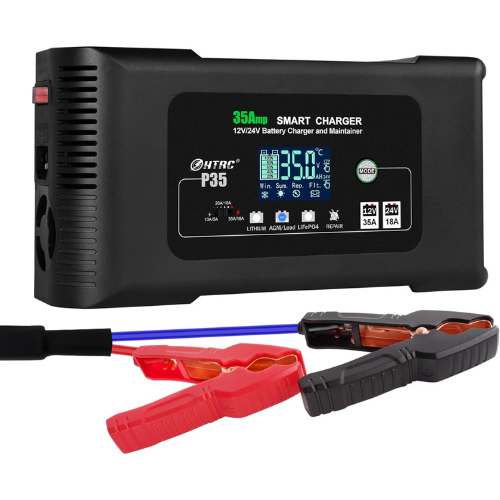 Wildhunter.ie - HTRC | 35-Amp Smart Charger | Car Battery Charger -  Battery Chargers 
