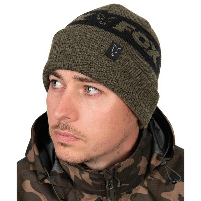 Fox Collection Beanie Hat | Green & Black