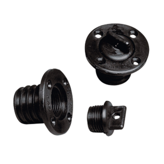 allpa |Nylon drain socket | with plug Ø25mm | black