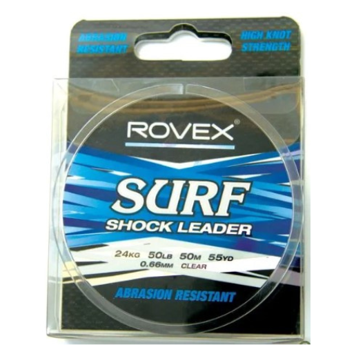 Wildhunter.ie - Rovex | Mono Surf Shock Leader | 50m | Clear -  Monofilament Lines 