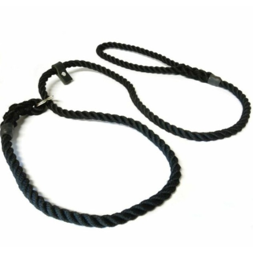 Split Lead Rope Slip Lead Three Strand Rope With Rubber Stop | 8mm