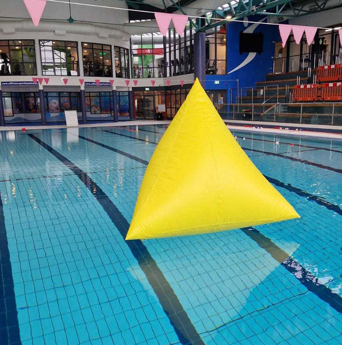 Inflatable triangle Buoy for swimming water events