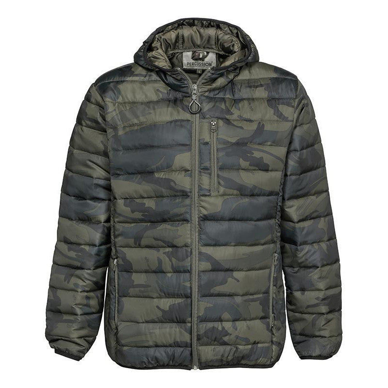 Load image into Gallery viewer, Percussion | Trek Hooded Down Jacket | Camo
