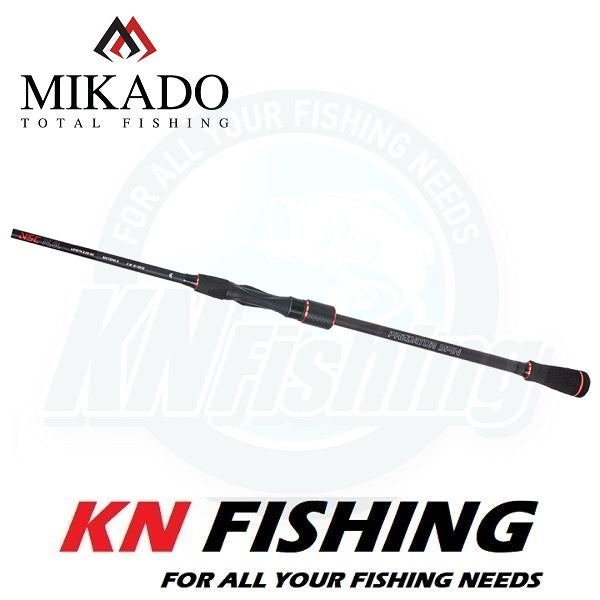 Load image into Gallery viewer, Mikado NSC NG Predator Spin 245cm fishing rod, black with red accents, for predator fishing.

