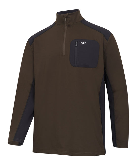 Hoggs Of Fife | Barra Active 1/4 Zip Top | Green/Black