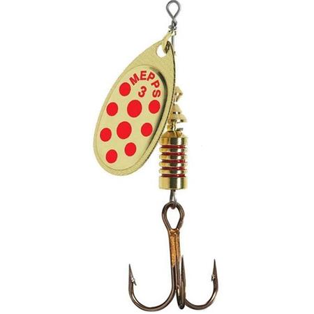 Mepps | Aglia Gold Red Dot Spinner | Size 2, 4.5g - Spinner Lures