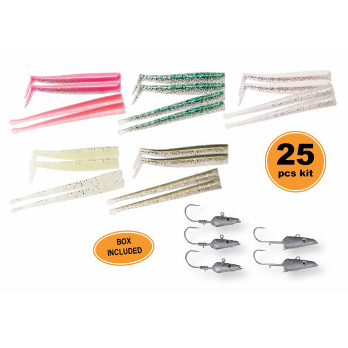 Wildhunter.ie - Savage Gear | Sandeel Kit | 10+11cm | 16+22g | 25pcs -  Predator Jig Heads 