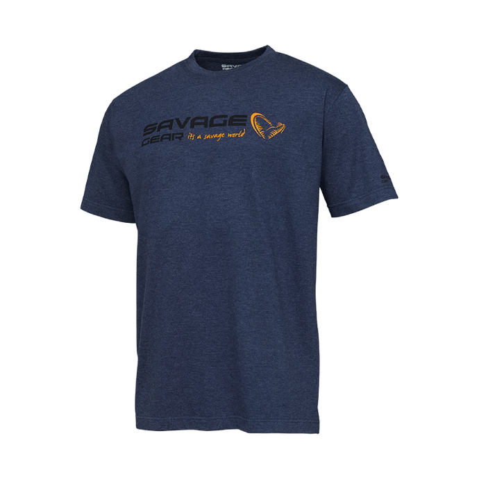 Wildhunter.ie - Savage Gear | Signature Logo T-Shirt | Blue Melange -  Fishing Tshirts 