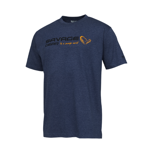 Wildhunter.ie - Savage Gear | Signature Logo T-Shirt | Blue Melange -  Fishing Tshirts 