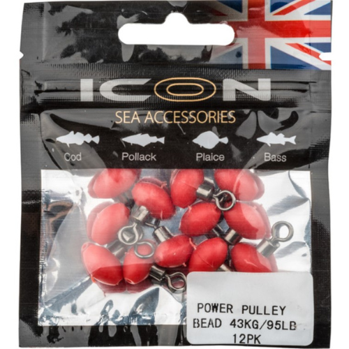 Wildhunter.ie - Icon | Power Pulley Bead | 43Kg/95lb | 12pk -  Predator Rig Making 
