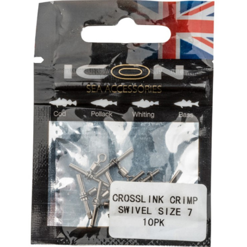 Wildhunter.ie - Icon | Crosslink Crimp Swivel | S7 | 10pk -  Sea Fishing Terminal Tackle 