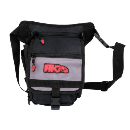 Wildhunter.ie - HTO | Hip Bag | Black/Grey (Blue Logo) -  Fishing Bags 