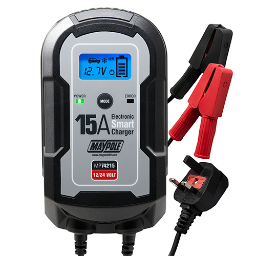 Wildhunter.ie - Maypole | 15A (12/24V) Electronic Smart Charger -  Car & Caravan Accessories 