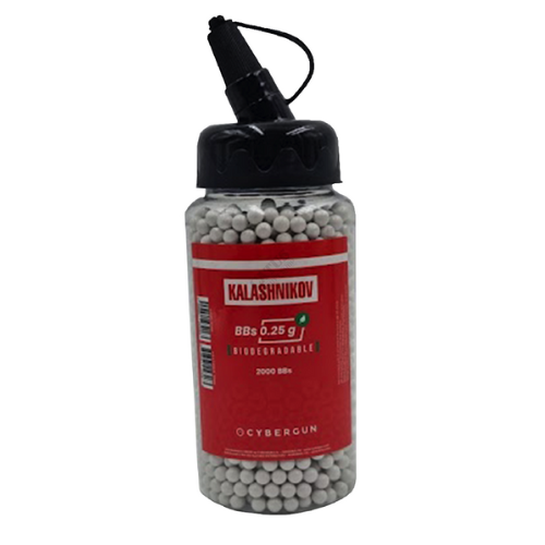 Wildhunter.ie - KALASHNIKOV | Airsoft BIO BBs | 0,25g | 2000pcs | White -  Airsoft Ammunition 