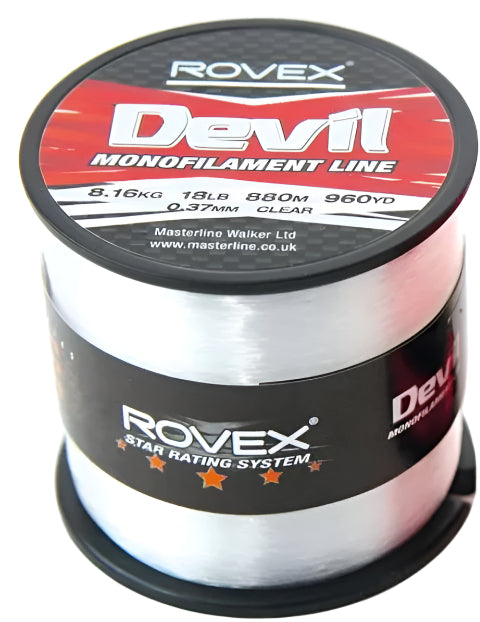Wildhunter.ie - Rovex | Devil Monofilament Line | 1/4lb Spool | Clear -  Predator Lines 