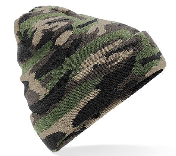 Wildhunter.ie - Beechfield | Cuffed Beanie | Jungle Camo -  Hats 