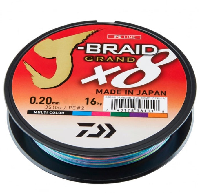 Wildhunter.ie - Daiwa | J-braid Grand X8 | 150m | Multicolor -  Predator Lines 