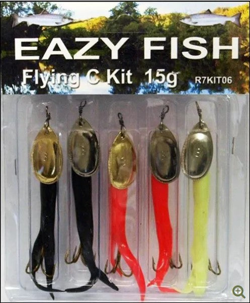 Wildhunter.ie - Easy Fish | 15g Flying C Lure Pack | 5 -  Predator Lures 