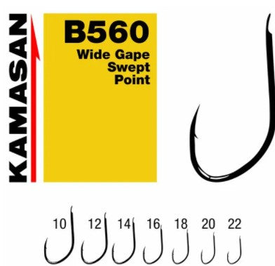 Wildhunter.ie - Kamasan | B560 Wide Gape Swept Point Hook -  Predator Hooks 