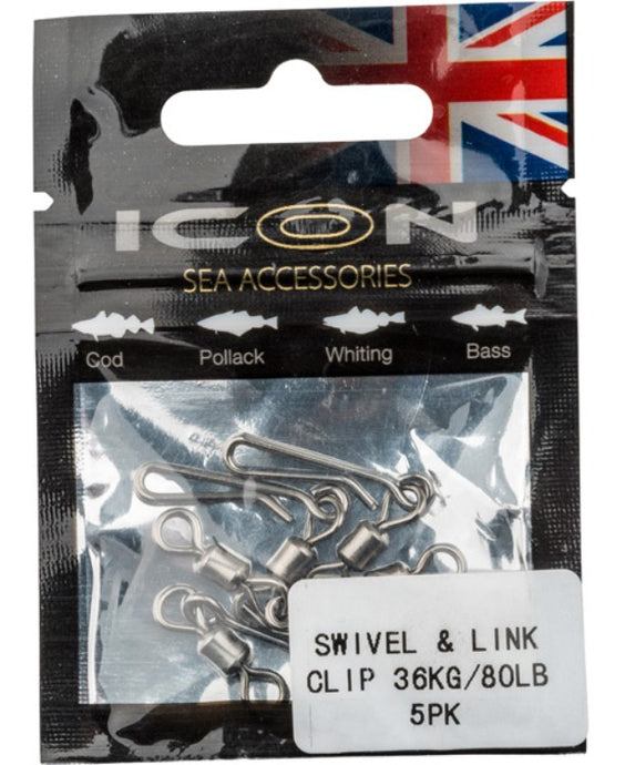 Wildhunter.ie - Icon | Swivel and Link Clip | 36kg/80lb -  Fishing Accessories 