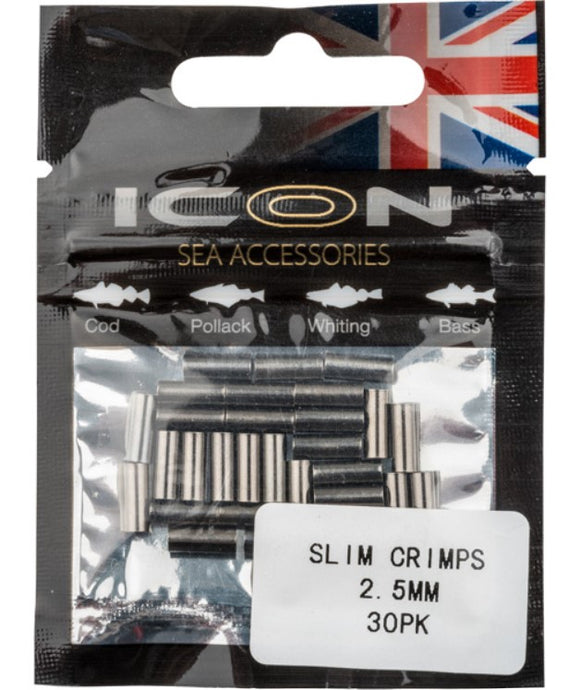 Wildhunter.ie - Icon | Slim Crimps 2.5mm 30pk -  Coarse Fishing Accessories 