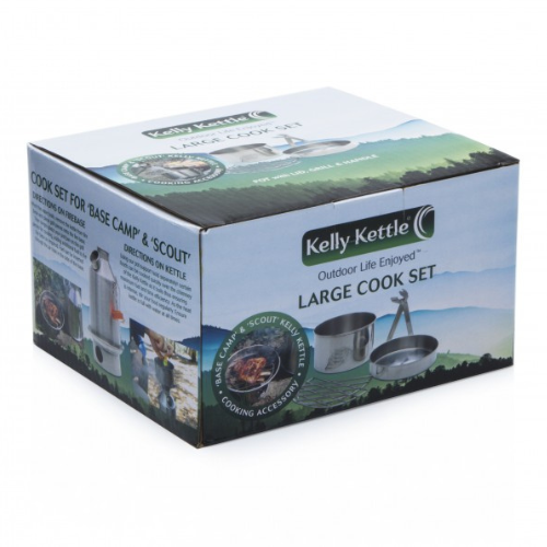 Wildhunter.ie - Kelly Kettle | Cook Set (Stainless Steel) - Large for Base Camp or Scout Models -  Camping Accessories 