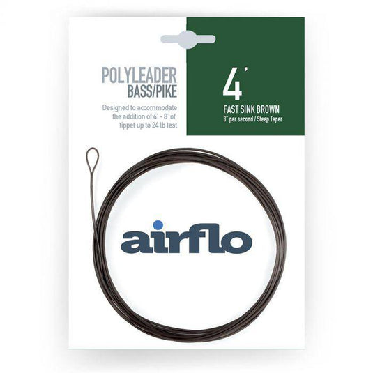 Wildhunter.ie - Airflo | Polyleader | Bass/Pike | 4' | Fast Sink Brown | 3