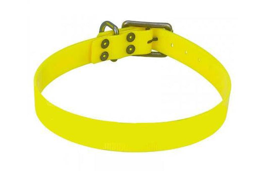 Wildhunter.ie - Bright Yellow Rubber Dog Collar -  Dog Training Collars 