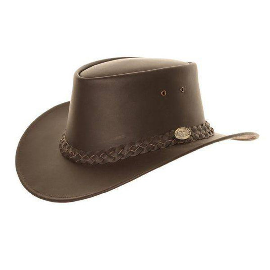 Wildhunter.ie - Brown Leather Australian Style Hat -   